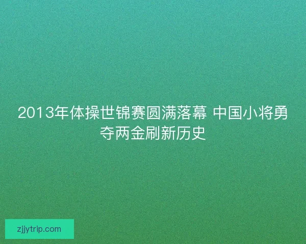 2013年体操世锦赛圆满落幕 中国小将勇夺两金刷新历史