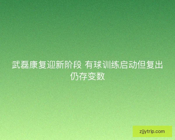 武磊康复迎新阶段 有球训练启动但复出仍存变数